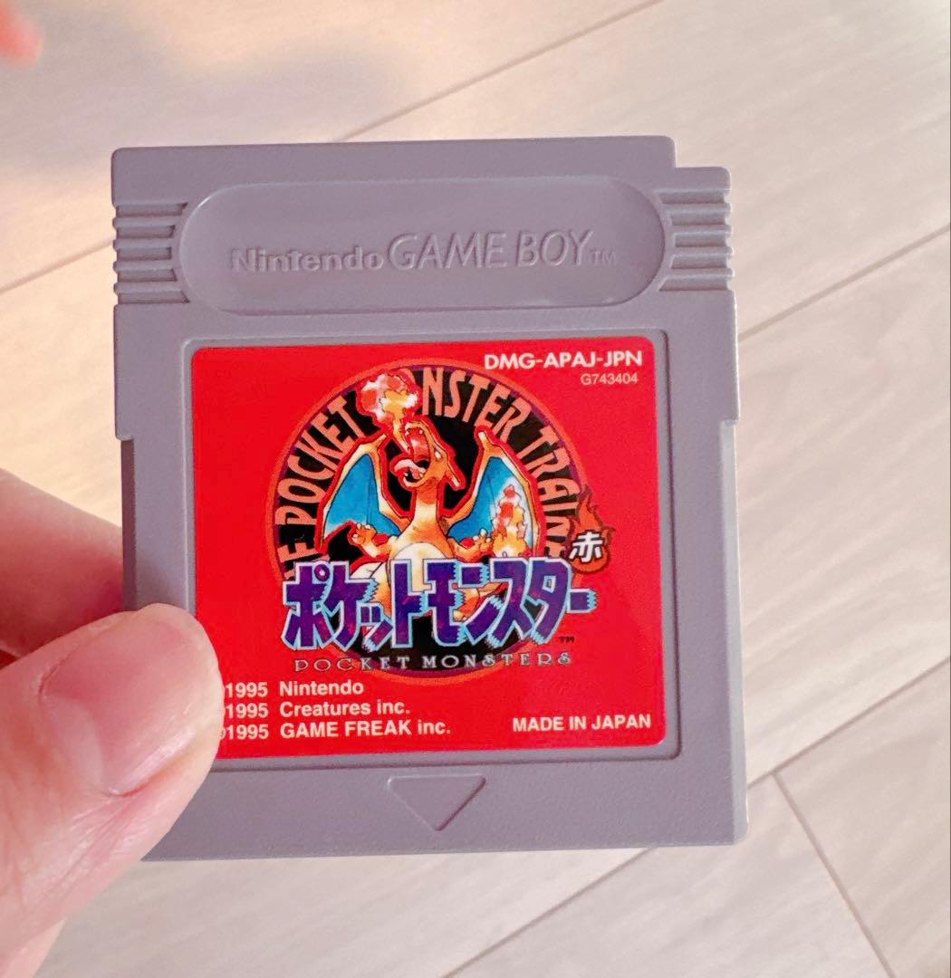 ゲームボーイソフト　ポケットモンスター赤　取説、マップ付き