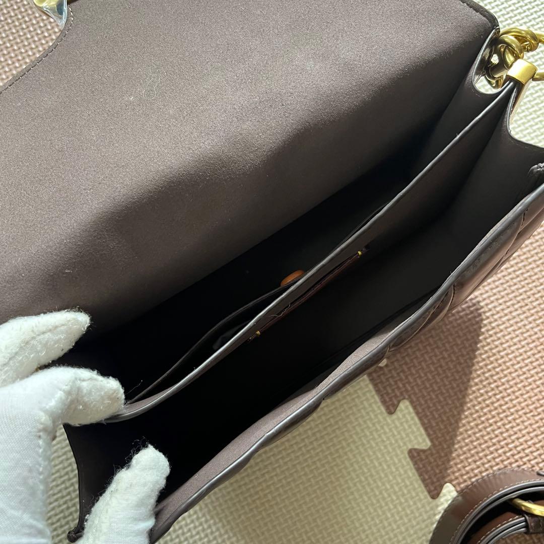 コーチ チェーン タビー ショルダー キルティング26 ブラウン アウトレット