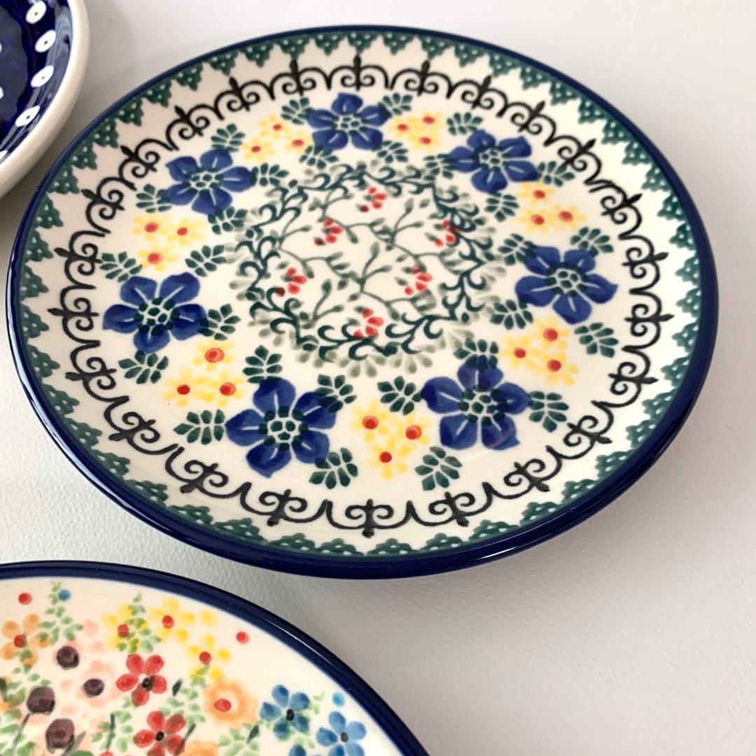 【CERAMIKA】花柄　円形皿　4枚セット