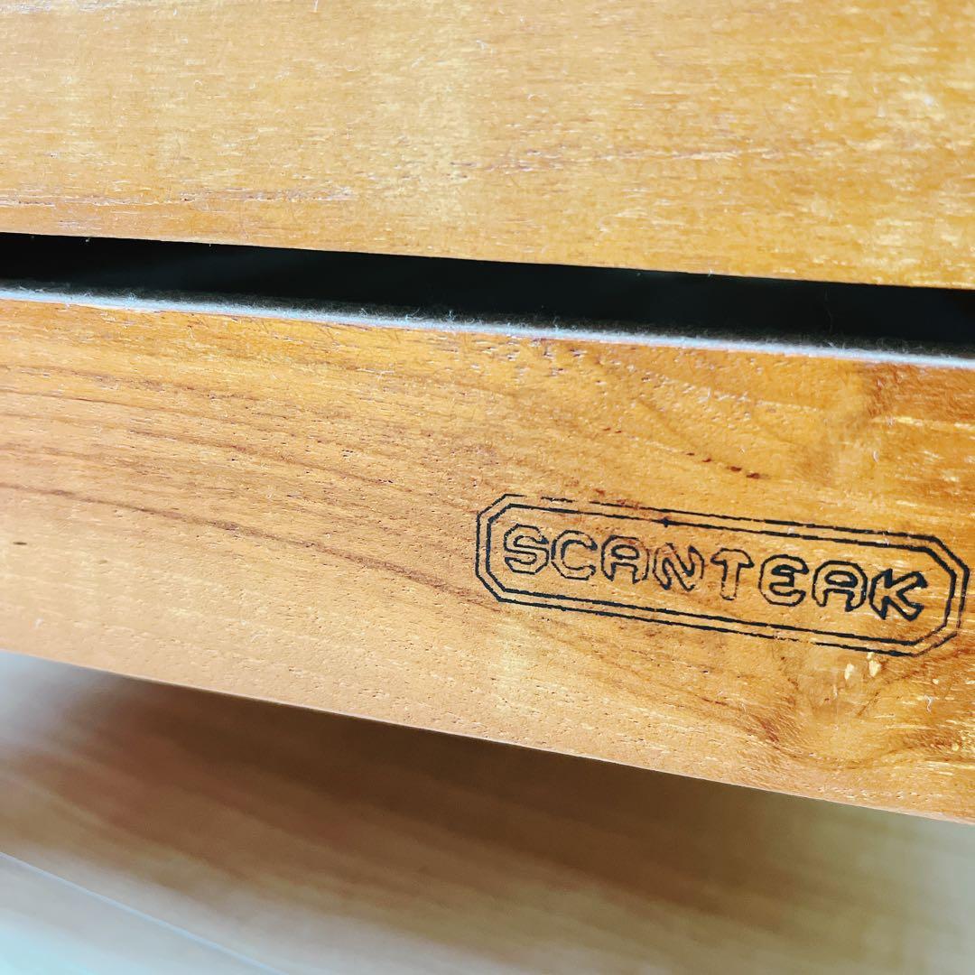 スキャンティークのスツールボックス　椅子チェア兼用目隠し収納家具