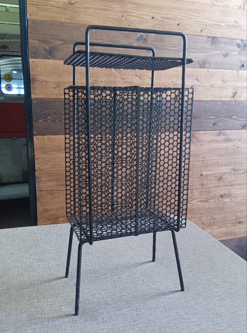 50s USA ビンテージ スチール製 マガジンラック ミッドセンチュリー