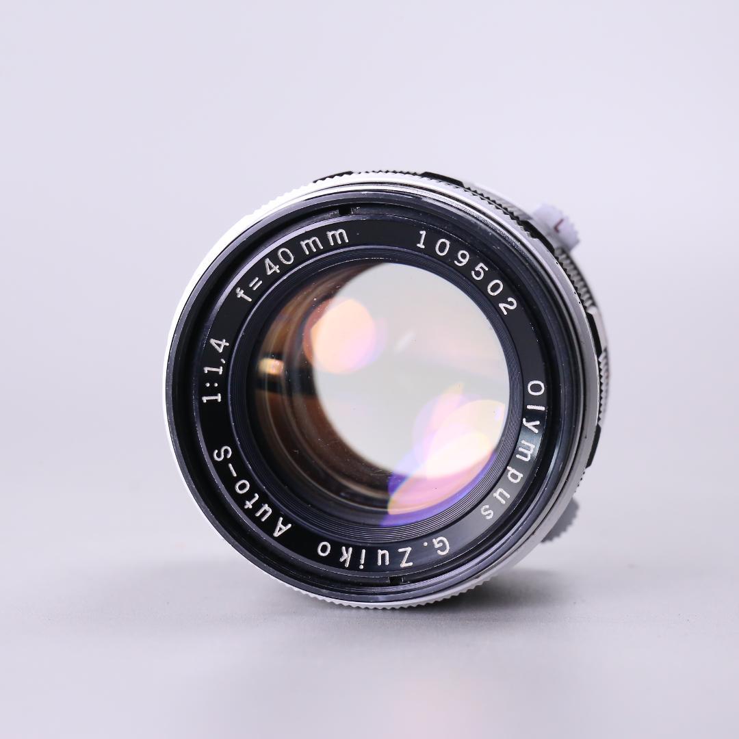 ☆良品☆OLYMPUS PEN F 40mm F1.4　花文字ブラック　＃507