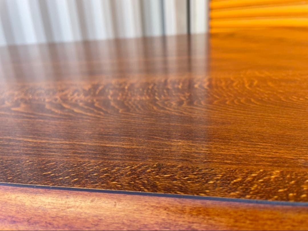 松田家具　アンティーク　ダークブラウン木製ダイニングテーブル