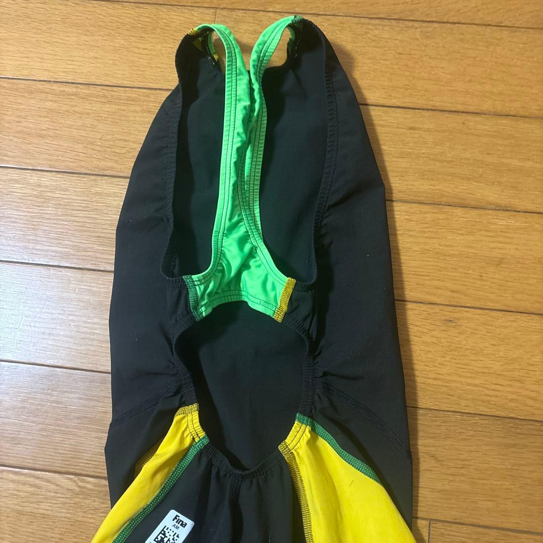 arena 水着 黒/黄色 JSSロゴ