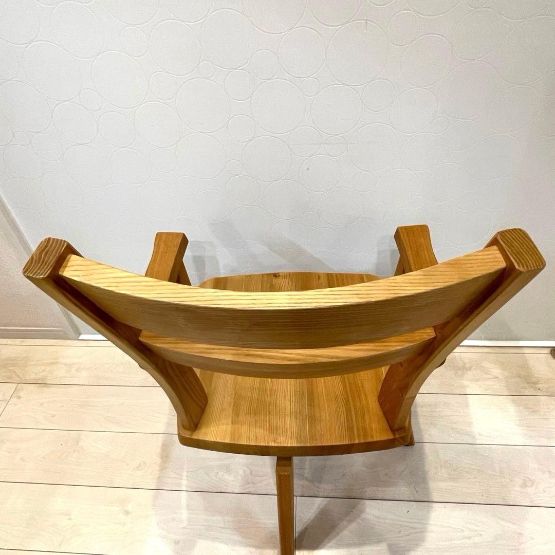 ダイニングチェア タモ天然木 北欧風 肘掛け アームチェア 回転式 インテリア②