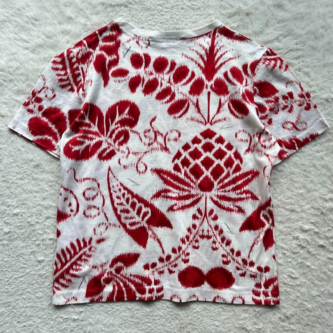美品✨グッチ Tシャツ 花柄 ボタニカル ロゴプリント 白 XS トムフォード期