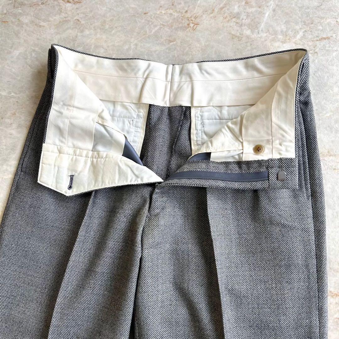 90s BURBERRY バーバリー グレー ダブル ウール セットアップスーツ