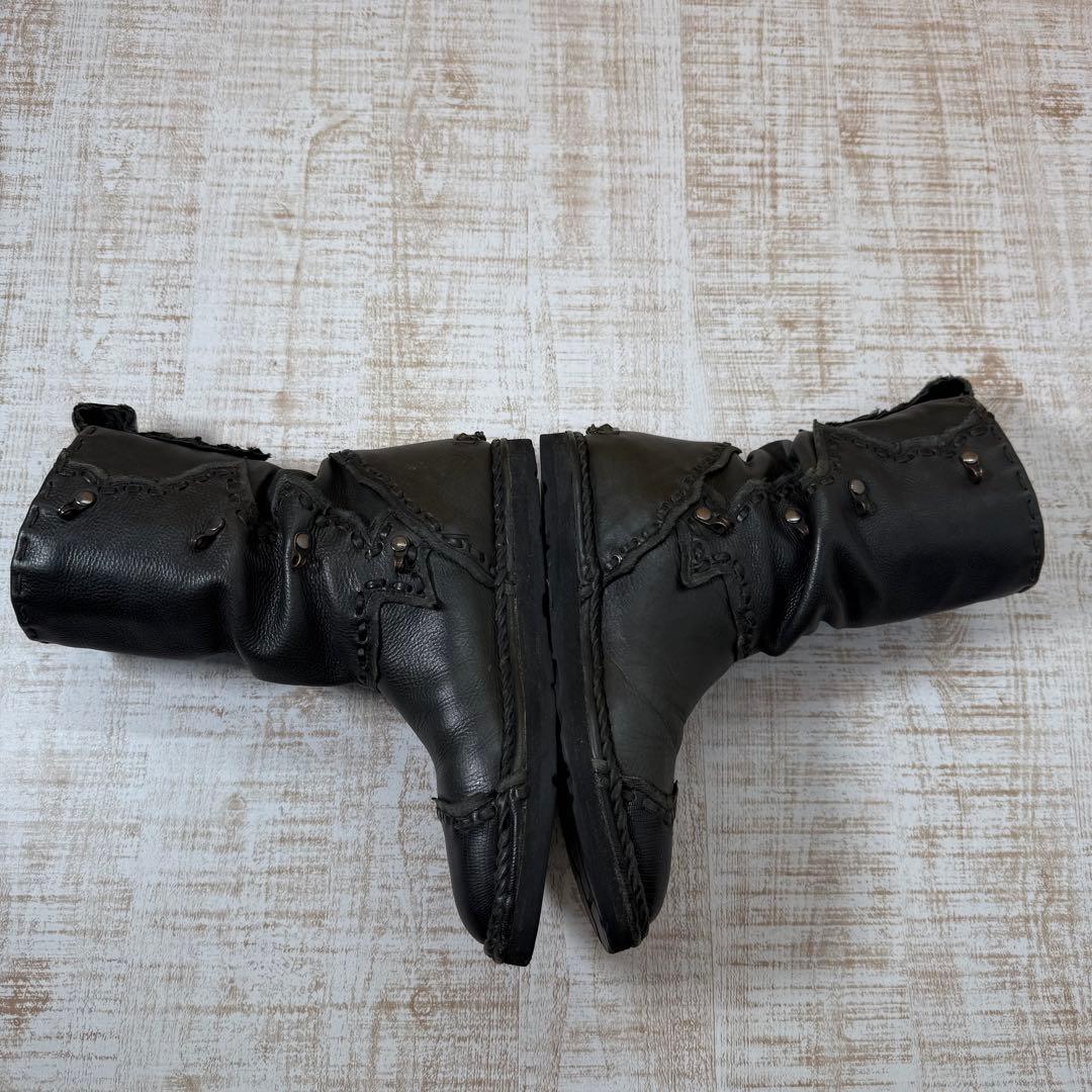 14th Addictionブラックレザー　ブーツ 35 Y2k ブーツ