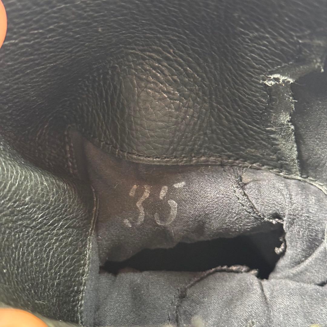 14th Addictionブラックレザー　ブーツ 35 Y2k ブーツ