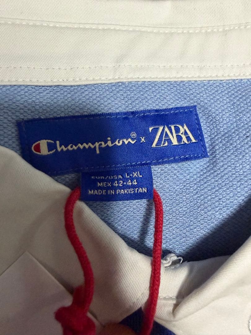 カラーブロックポロシャツ　ZARA x Champion