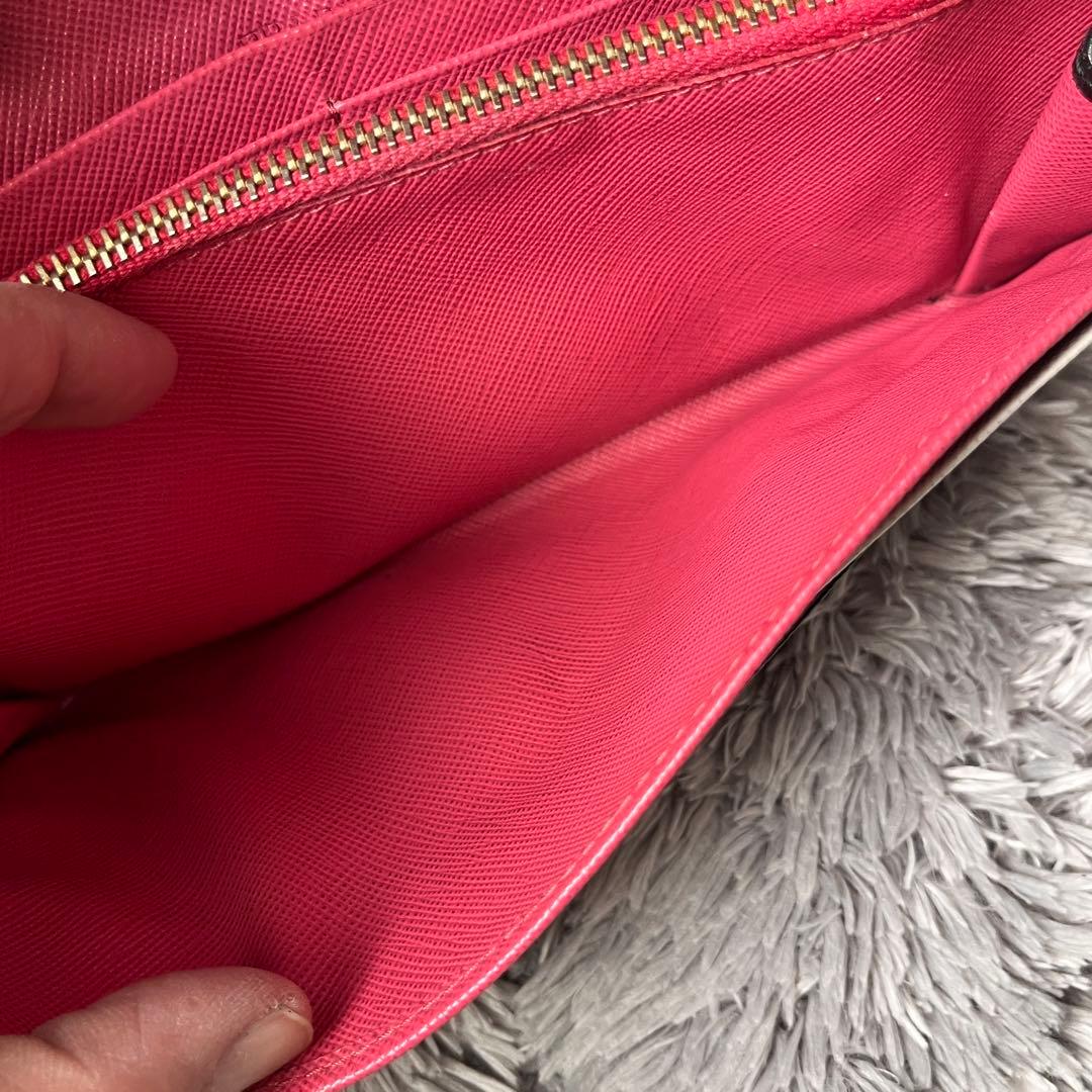 PRADA✨バイカラー　サフィアーノ　長財布　カードケース　ブラック