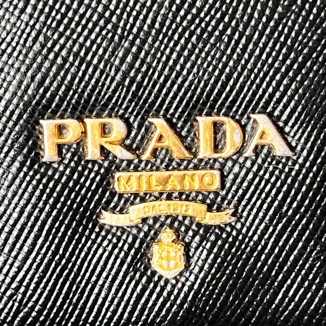 PRADA✨バイカラー　サフィアーノ　長財布　カードケース　ブラック