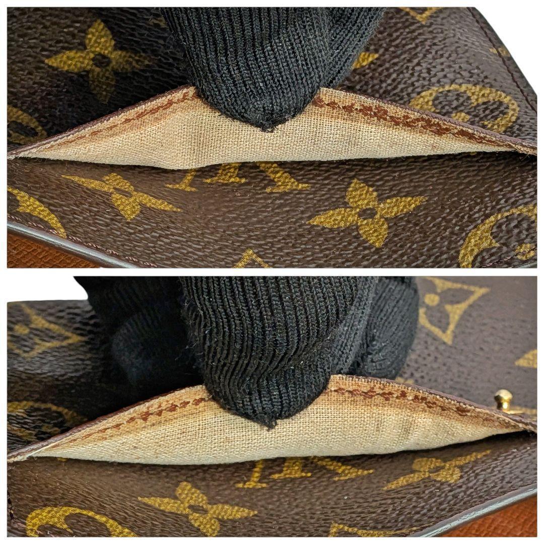 外観美 ルイヴィトン モノグラム ポシェット ポルトモネ クレディ 961