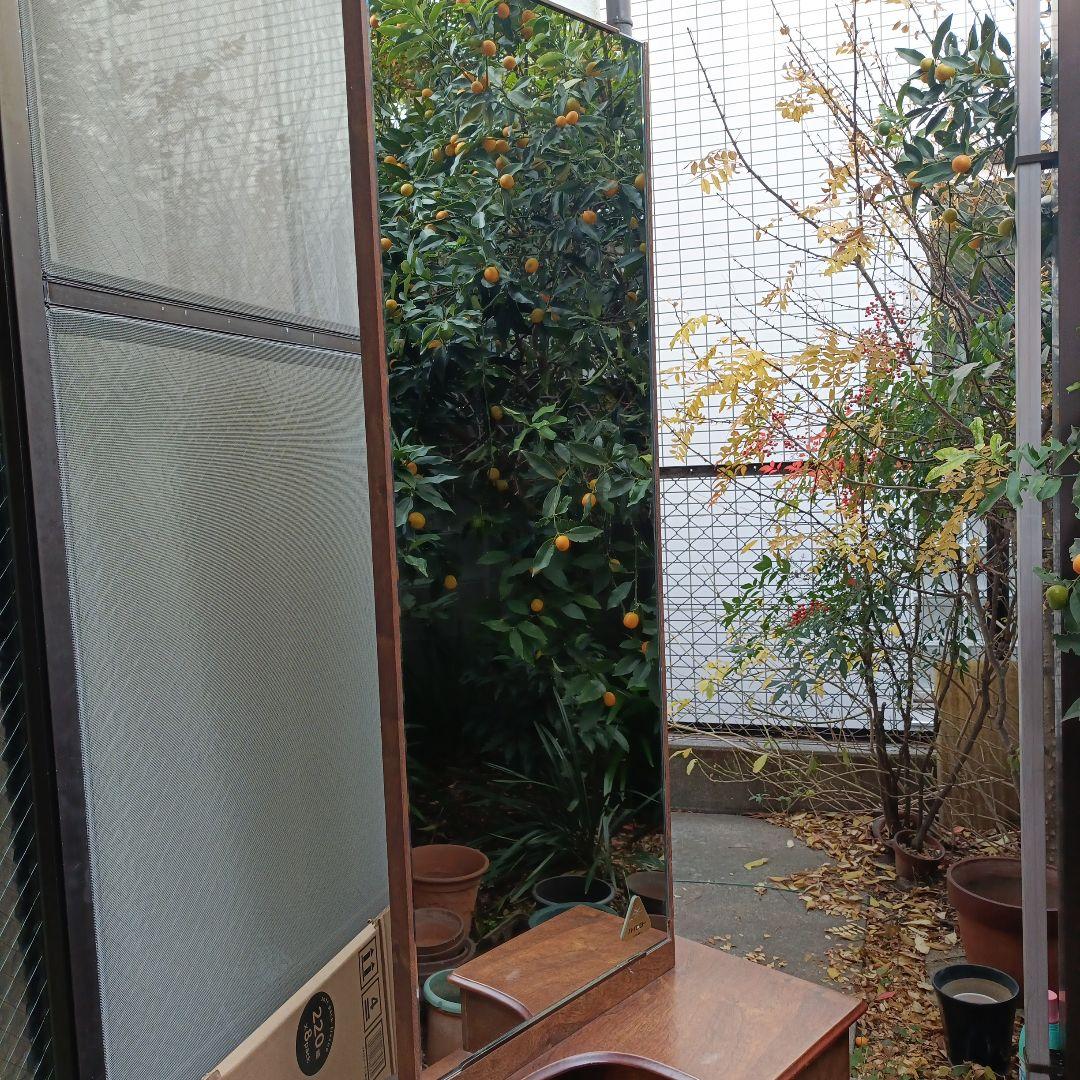 姿見鏡台　ドレッサー　日本板硝子　ハイミラー　ヴィンテージ　昭和レトロ