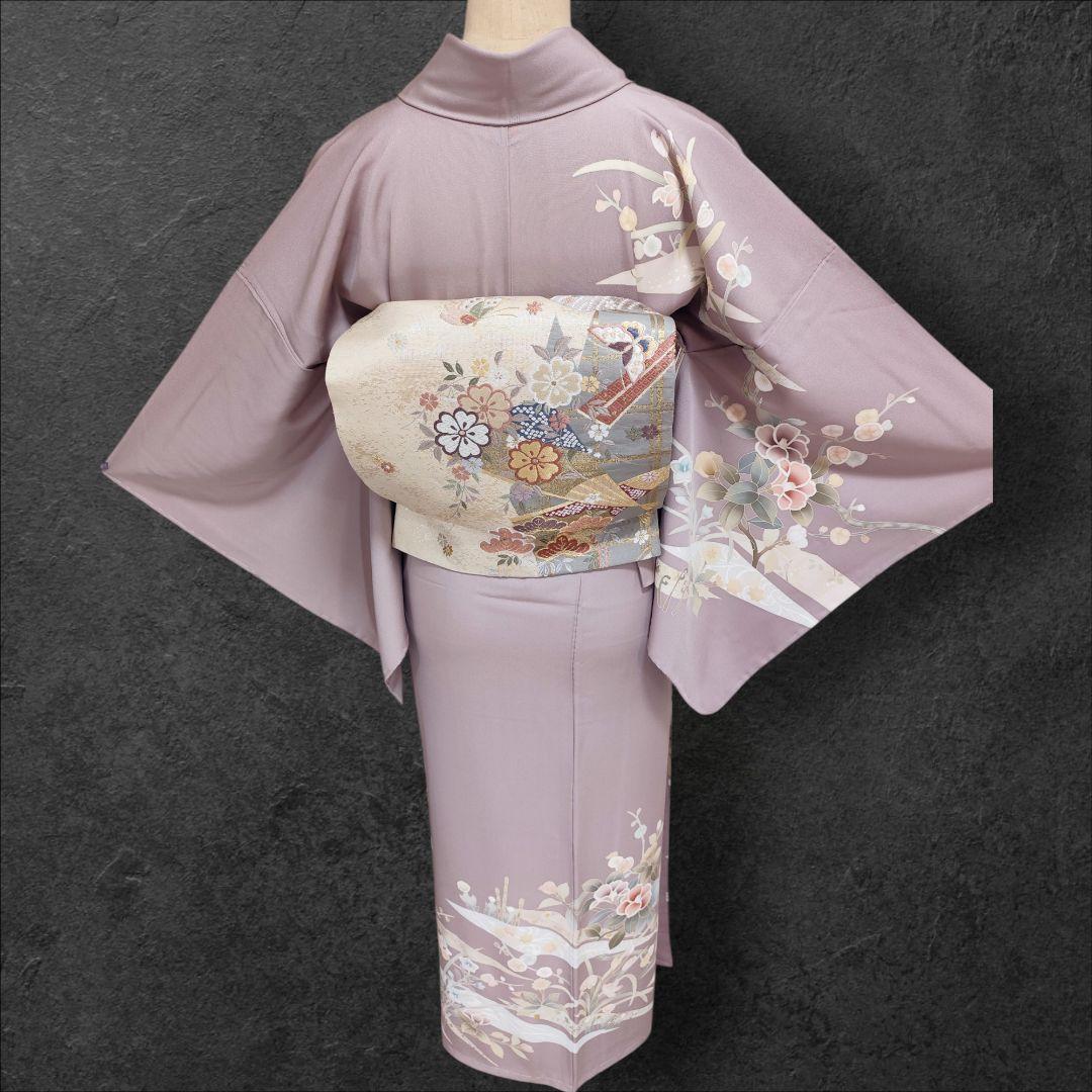 ❰6540❱ フルセット　訪問着　金駒刺繍　袋帯　三越　入学式　結婚式　正絹着物