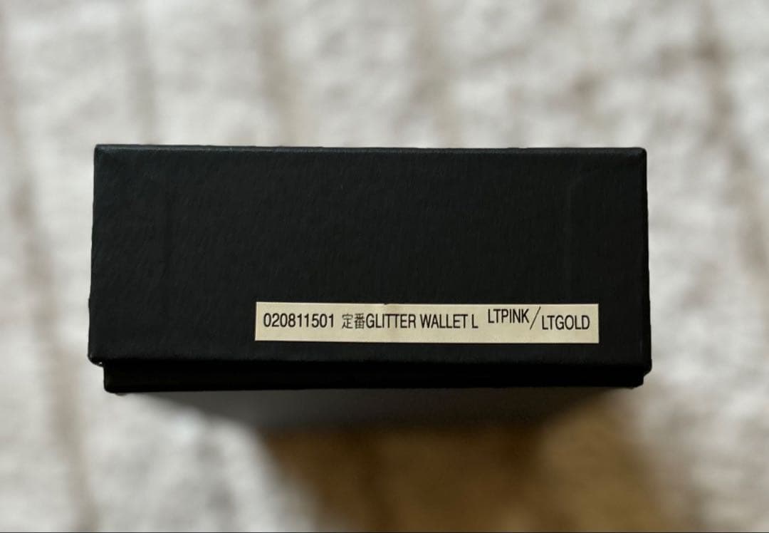 新品 ASH & DIAMONDS 長財布 ピンクグリッター　ストラップ付