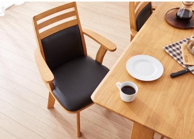 CD DC CB　1脚　ダイニングチェア　アームチェア肘付　ナチュラル＊ブラック