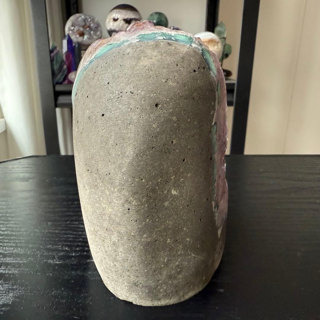 天然石タイチンルチルクォーツ共生アメジストの原石　置物　鉱物NO.010404