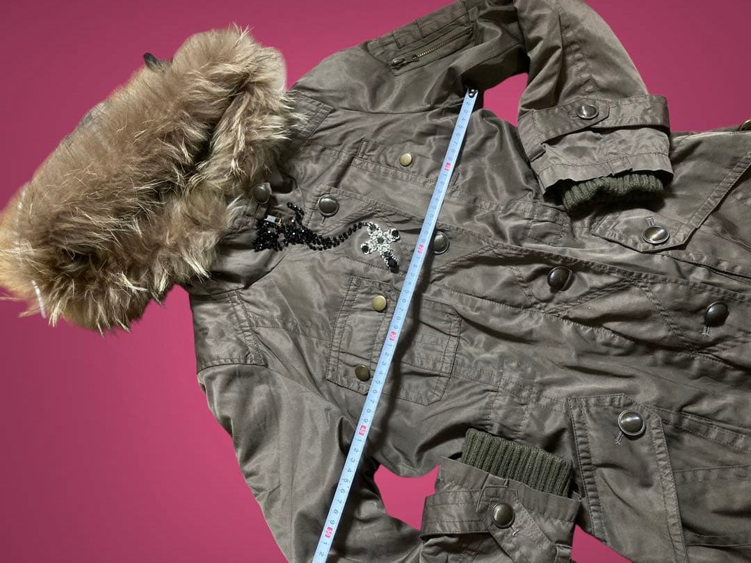 y2kモッズボアラビットファー00s平成ギャルフェアリーグランジロックミリタリー