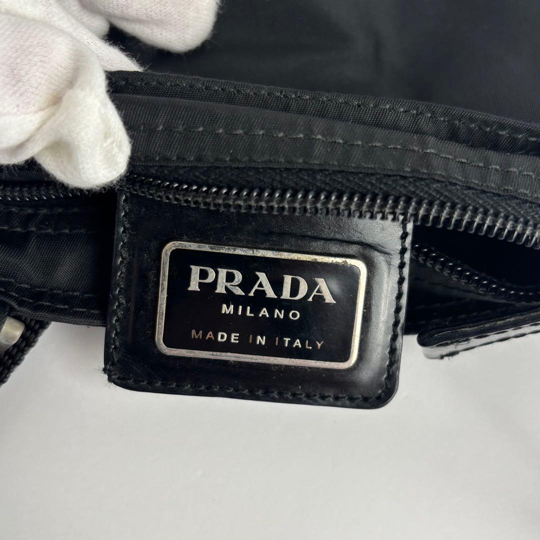 極美品 PRADA プラダ ミニショルダーバッグ サコッシュ ナイロン レザー