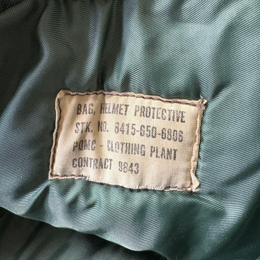 【レア】 USAF 60s ヘルメットバッグ 2nd ナイロン デカラベル付き