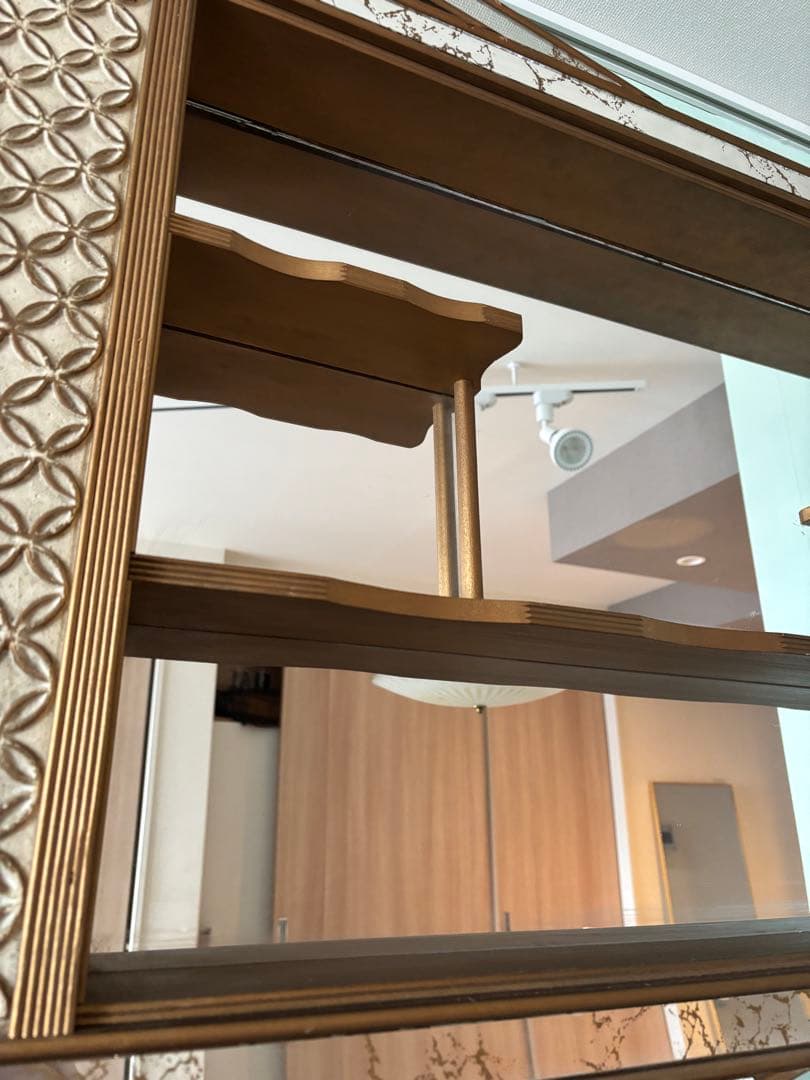 シャドーボックス　ミッドセンチュリー　ミラー　ヴィンテージ　サンバーストクロック