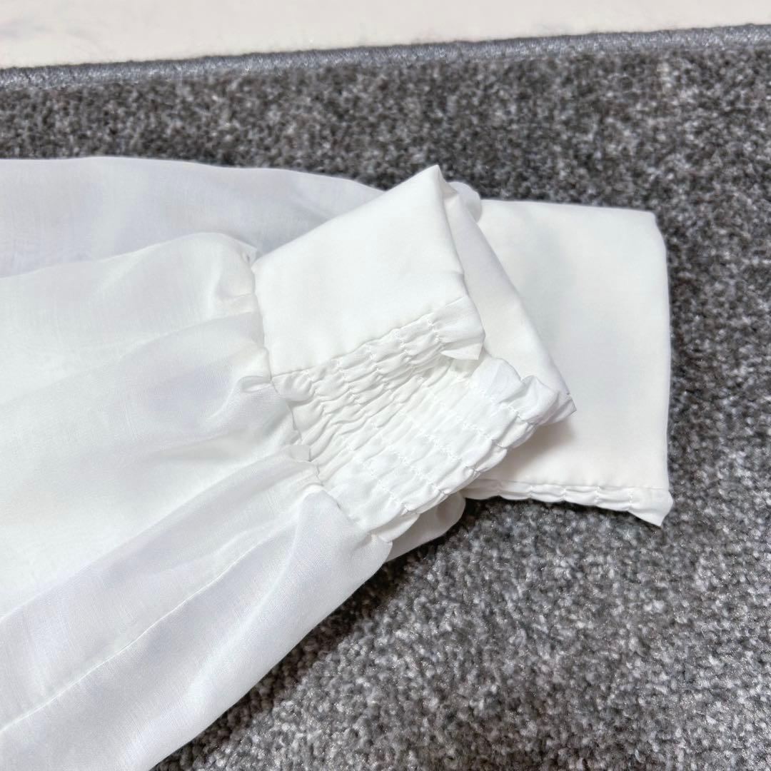 美品 セルフォード リボンブラウス フレア Aライン 白