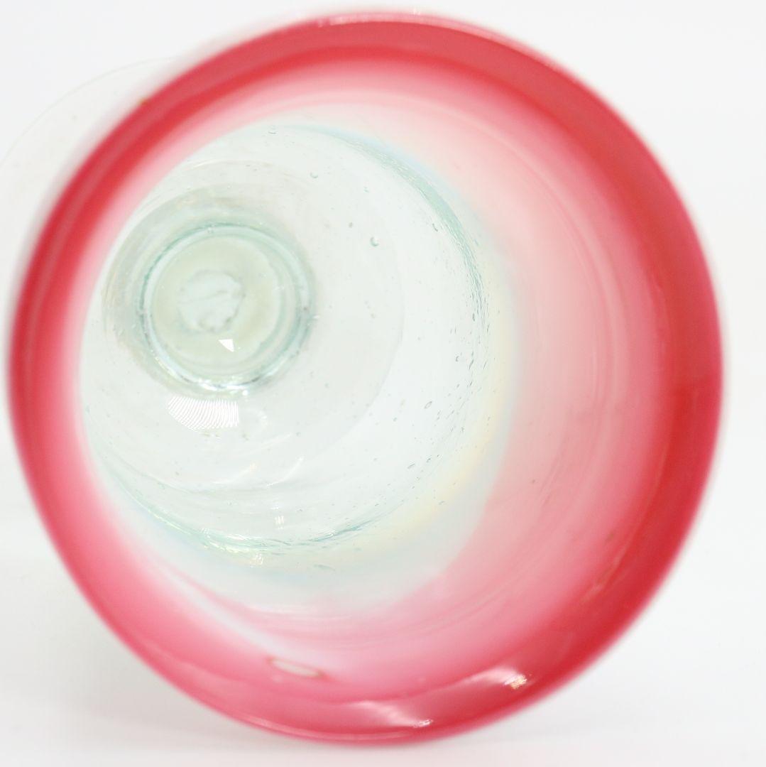 大正ガラス 乳白色 アイスクリーム 氷 コップ ラッパ ベル形　N394　Z1