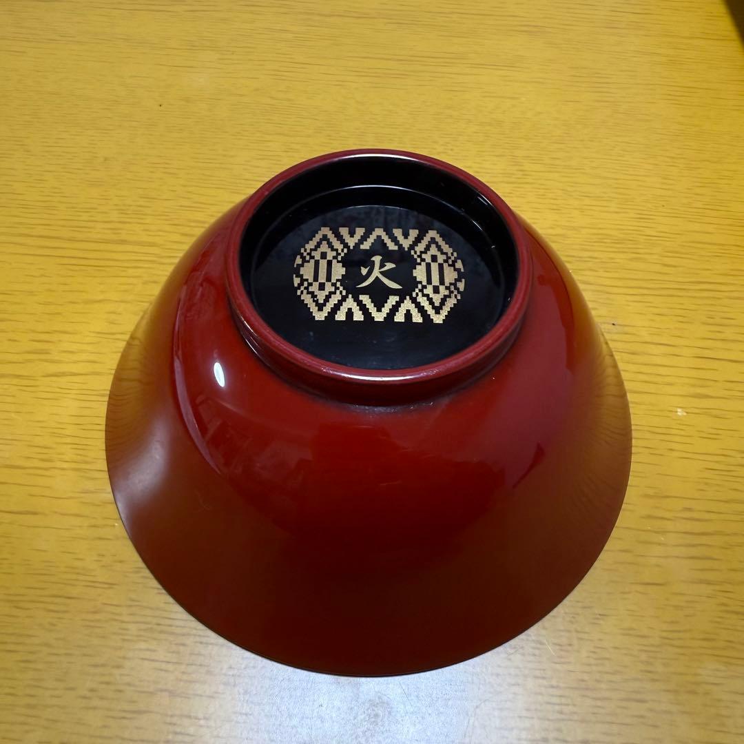 【陰陽五行漆器】火性（赤）の食器セット