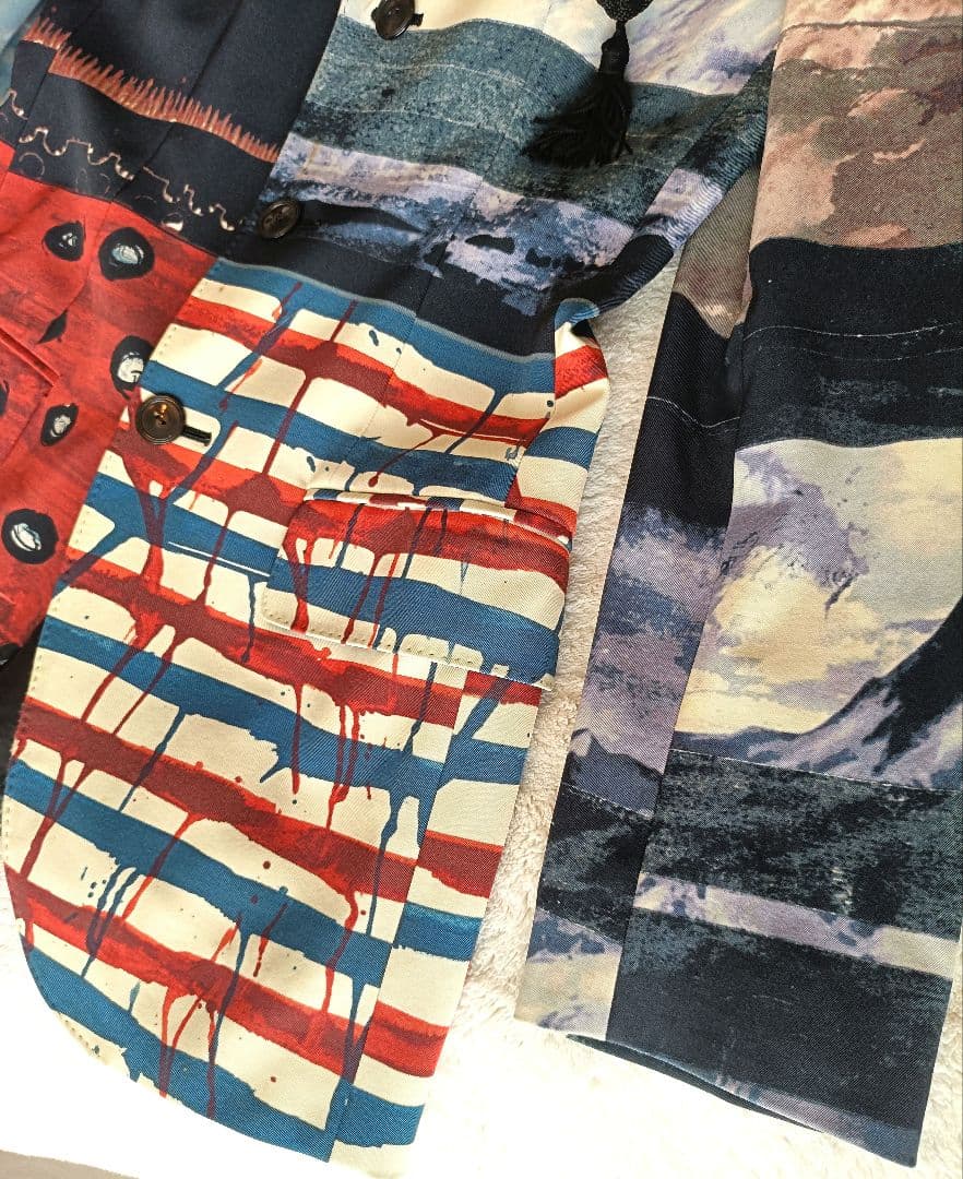 ジャンポール・ゴルチエ アートプリント テーラードジャケット