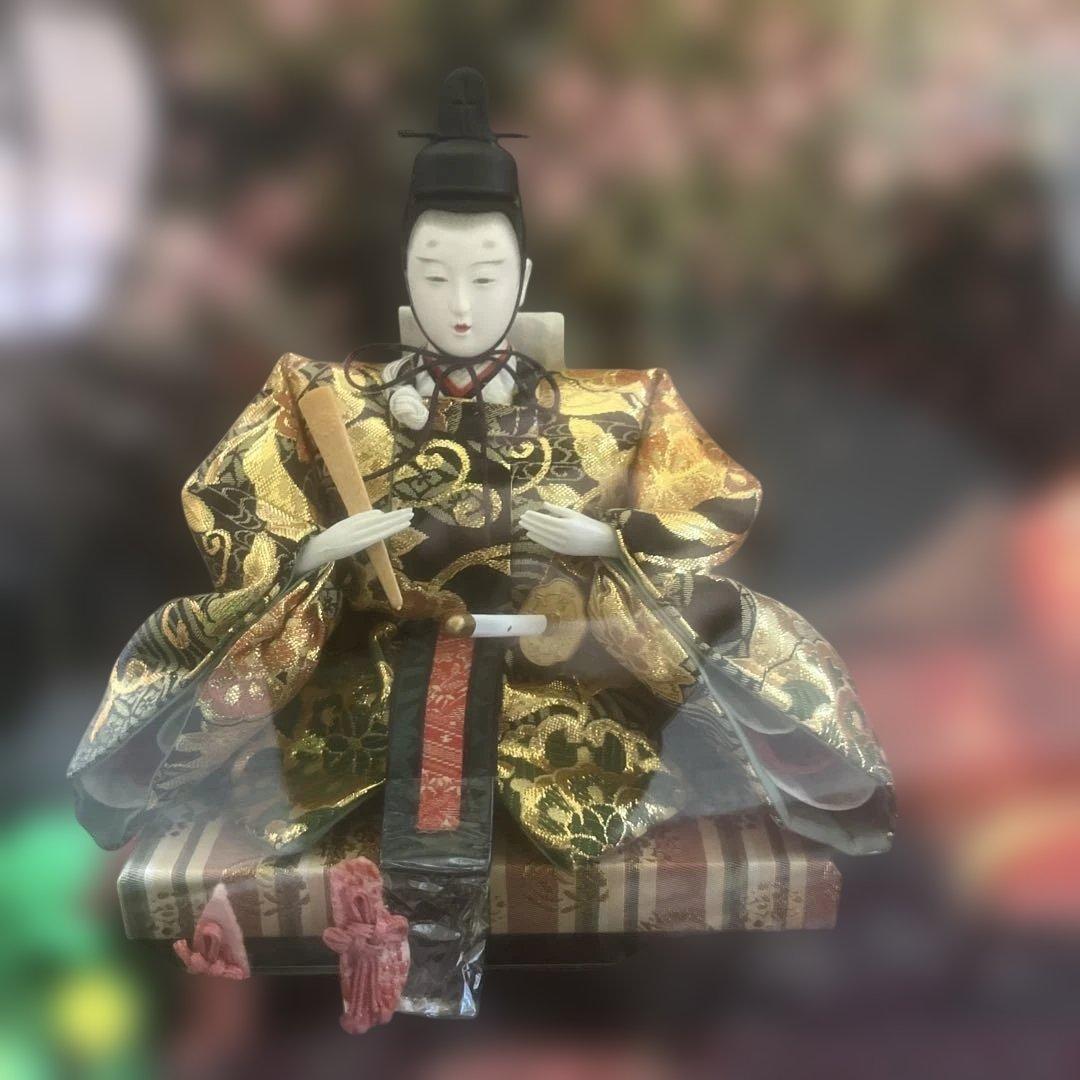 ひな人形 ガラスケース付き ランプ付き　ひな祭りのオルゴール付き