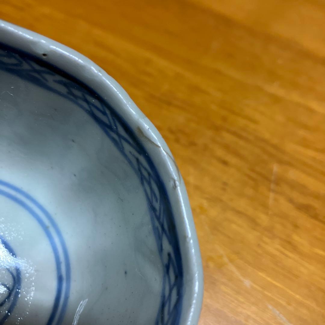 蛸唐草模様　蕎麦猪口　骨董品　アンティーク