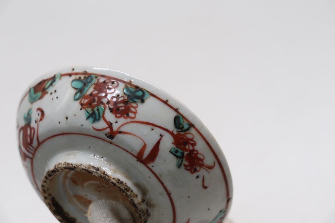 中国　明時代　呉須蓋茶碗　送料込み250108