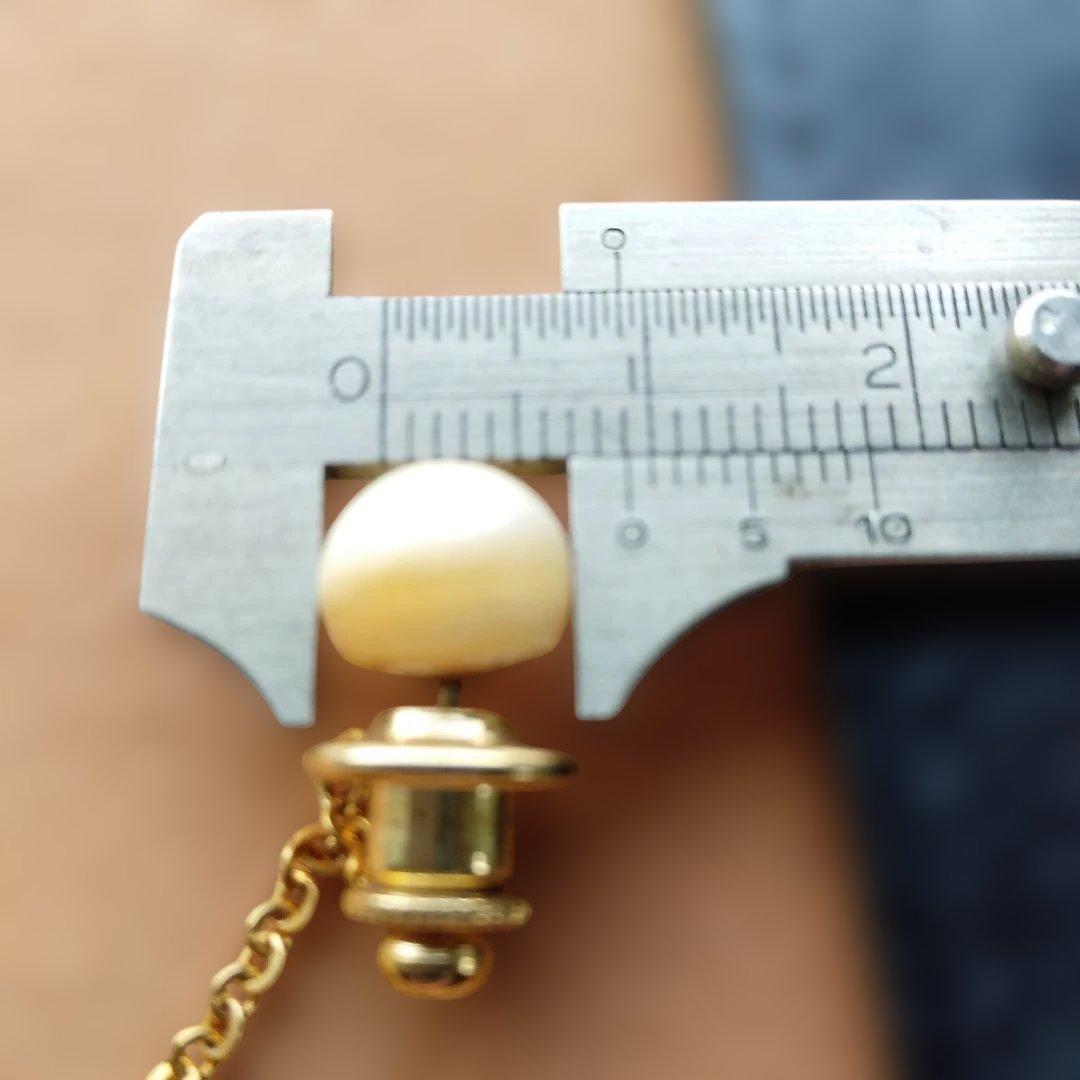 鯨歯　マッコウクジラ　牙玉 ネクタイピン　ドーム型　10個セット（箱なし）