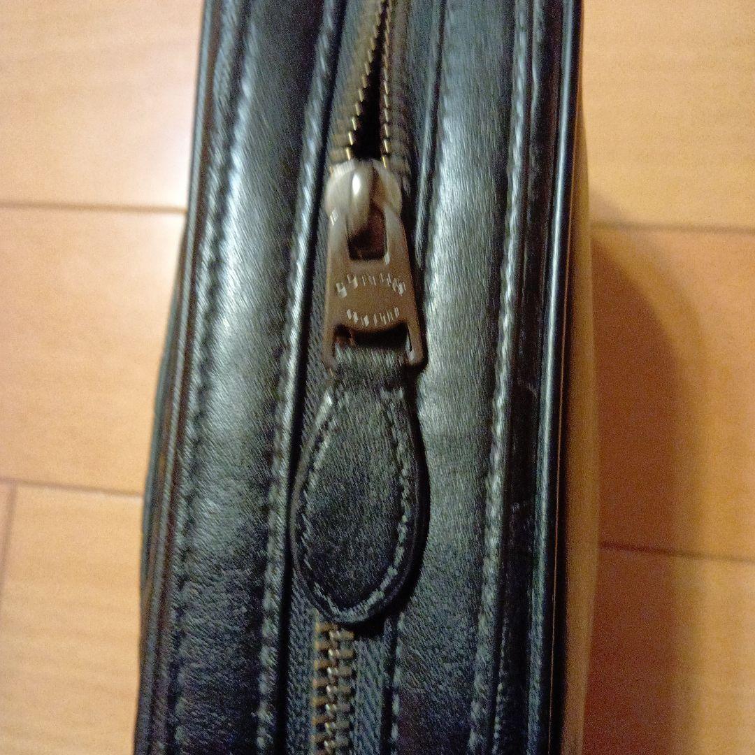 COACH ブラック レザー ショルダーバッグ