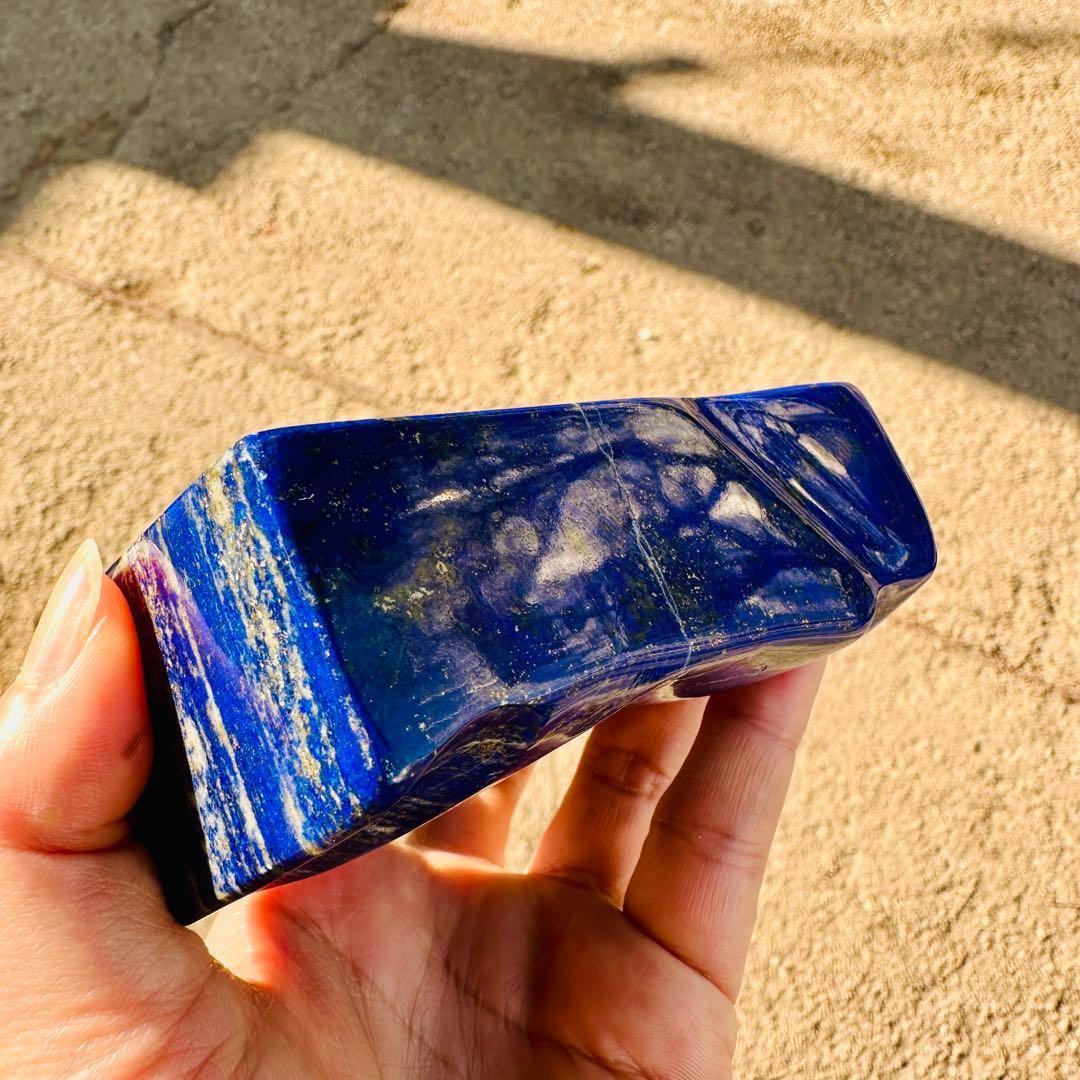 506g✨天然 ラピスラズリ フリーフォーム 無着色 原石 キラキラ ツヤツヤ