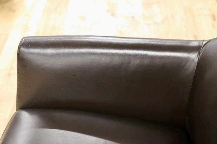GMFK445○IDC大塚家具 アームチェア フォルテ 総革 ダークブラウン 1