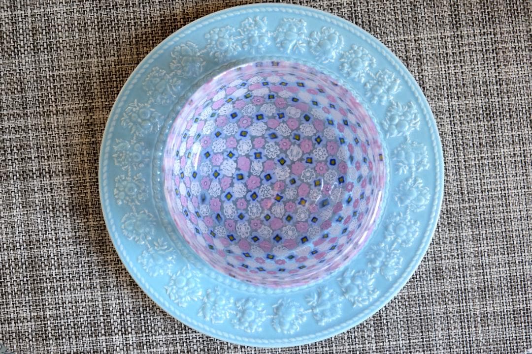 ミルフォオリ ベネチアングラス 吹きガラス 花瓶 伊藤聡信 田子美紀 江波冨士子