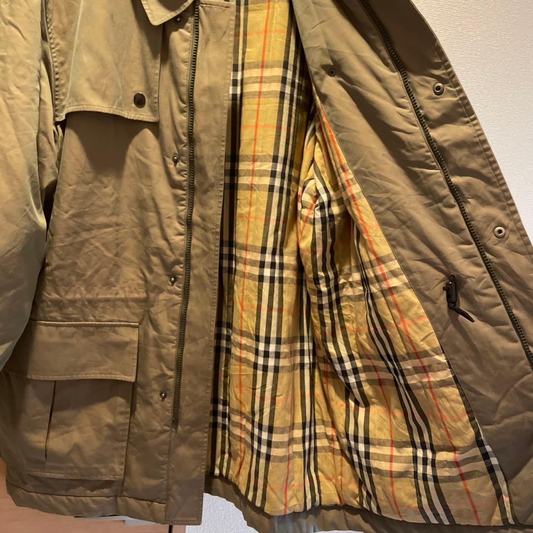 80's90's英国製別注【バーバリー×マルゼン】玉虫色ハーフコートカバーオール