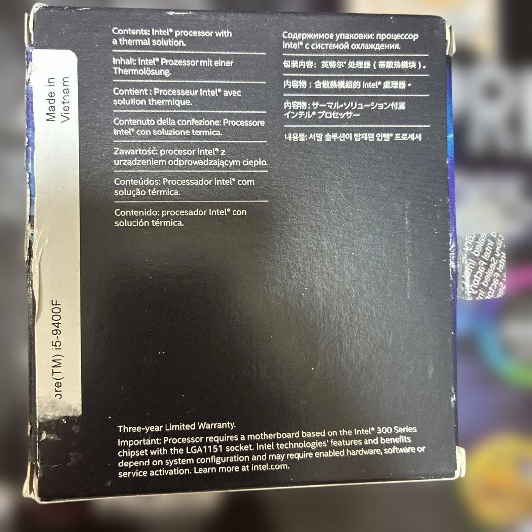 i5-9400F マザーボード付き(ASUS PRIME B365-plus)