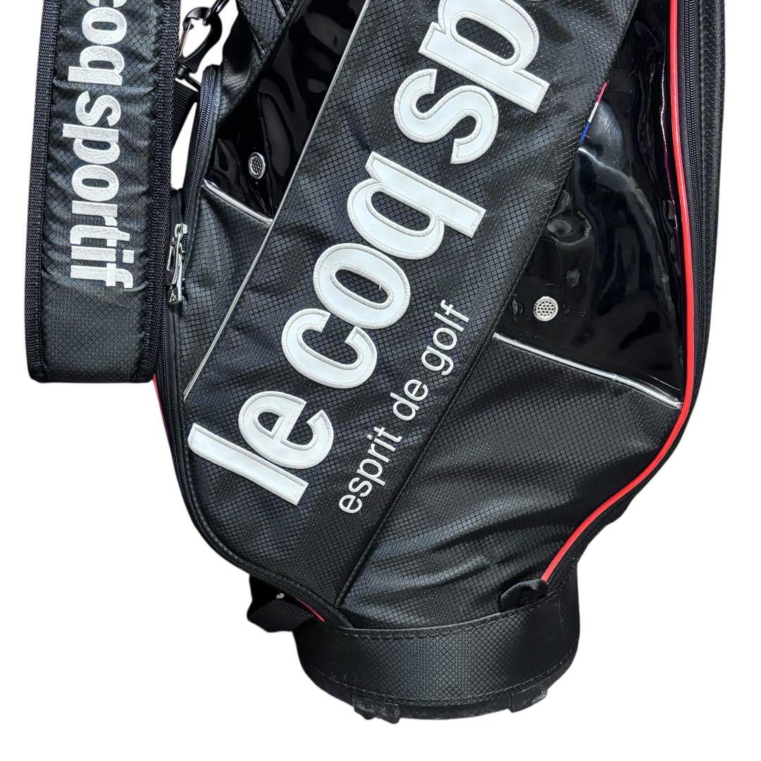 ルコックスポルティフ ゴルフ スタンドバッグ　ブラック/レッド 軽量