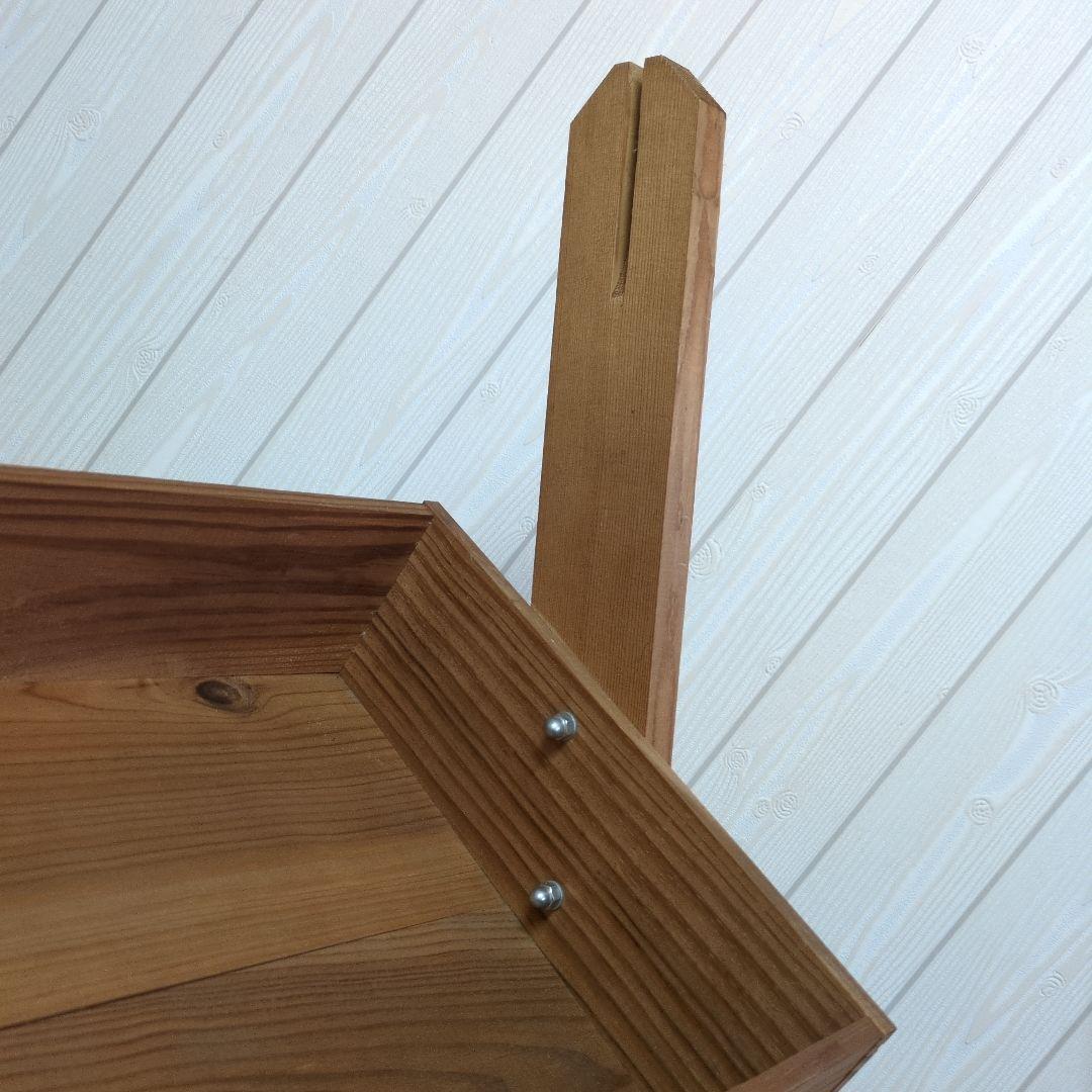 木製　陳列用傾斜ラック　4段　ワイン陳列棚　希少　店舗ディスプレイ　ワイン木箱