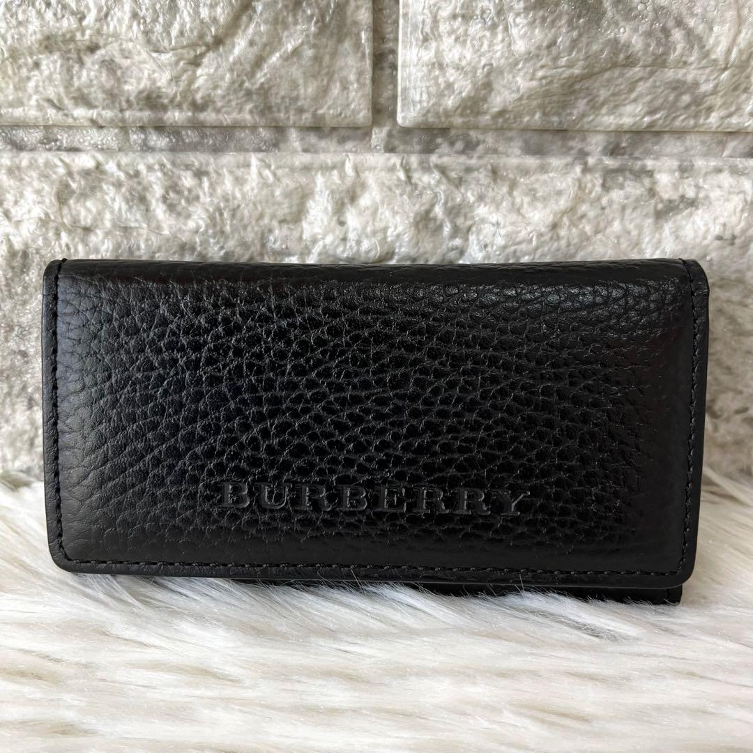 【新品未使用】バーバリー　裏地ノバチェック　レザー　5連キーケース　ユニセックス