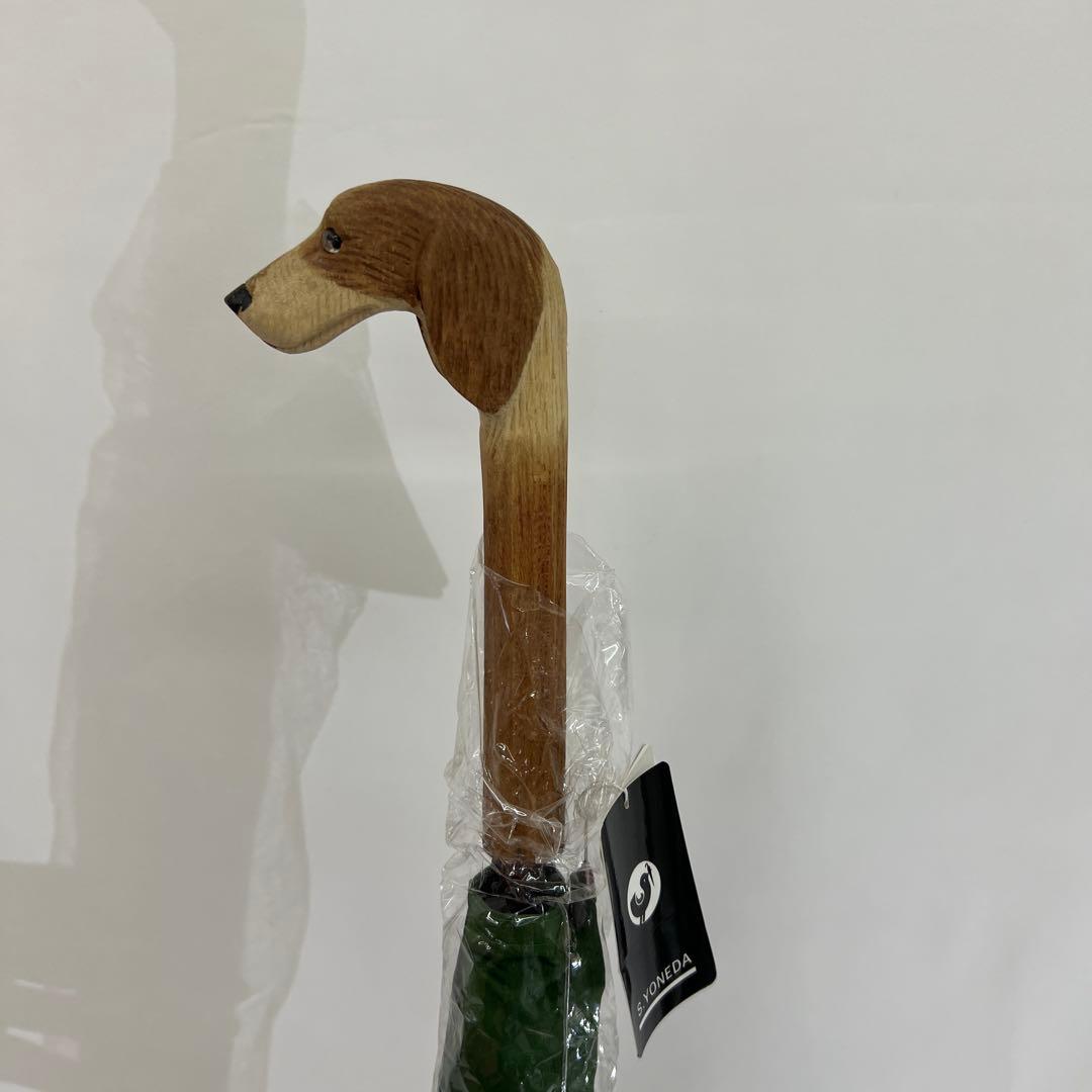 新品未使用　S.YONEDA 傘　米田正一商店　アニマルヘッド　ピュアグリーン