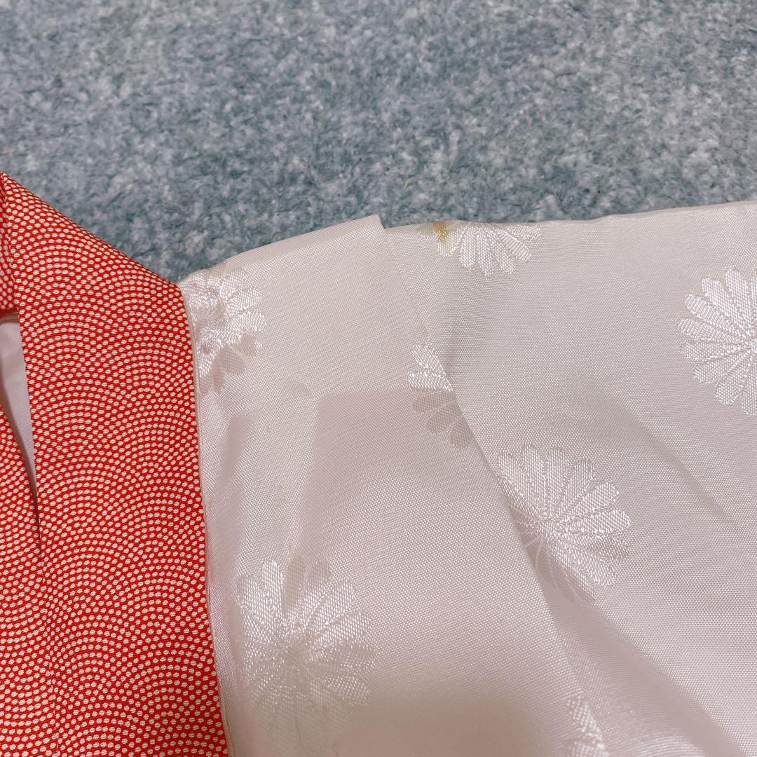 七五三 3歳 アンティーク 着物 被布 バッグ 草履 髪飾り セット