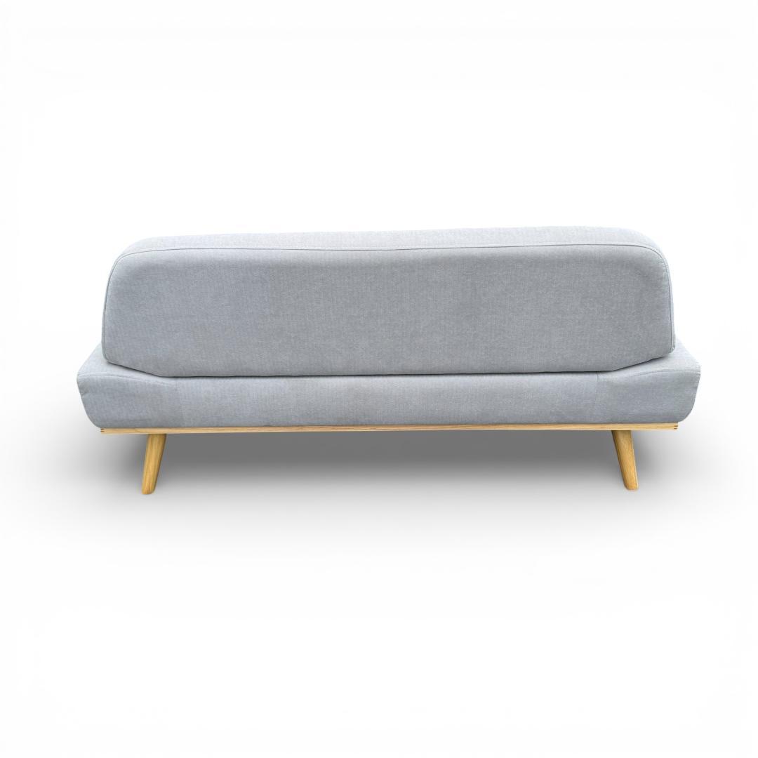 【新品】北欧風 アームレスソファ 2人掛け グレー ローソファ