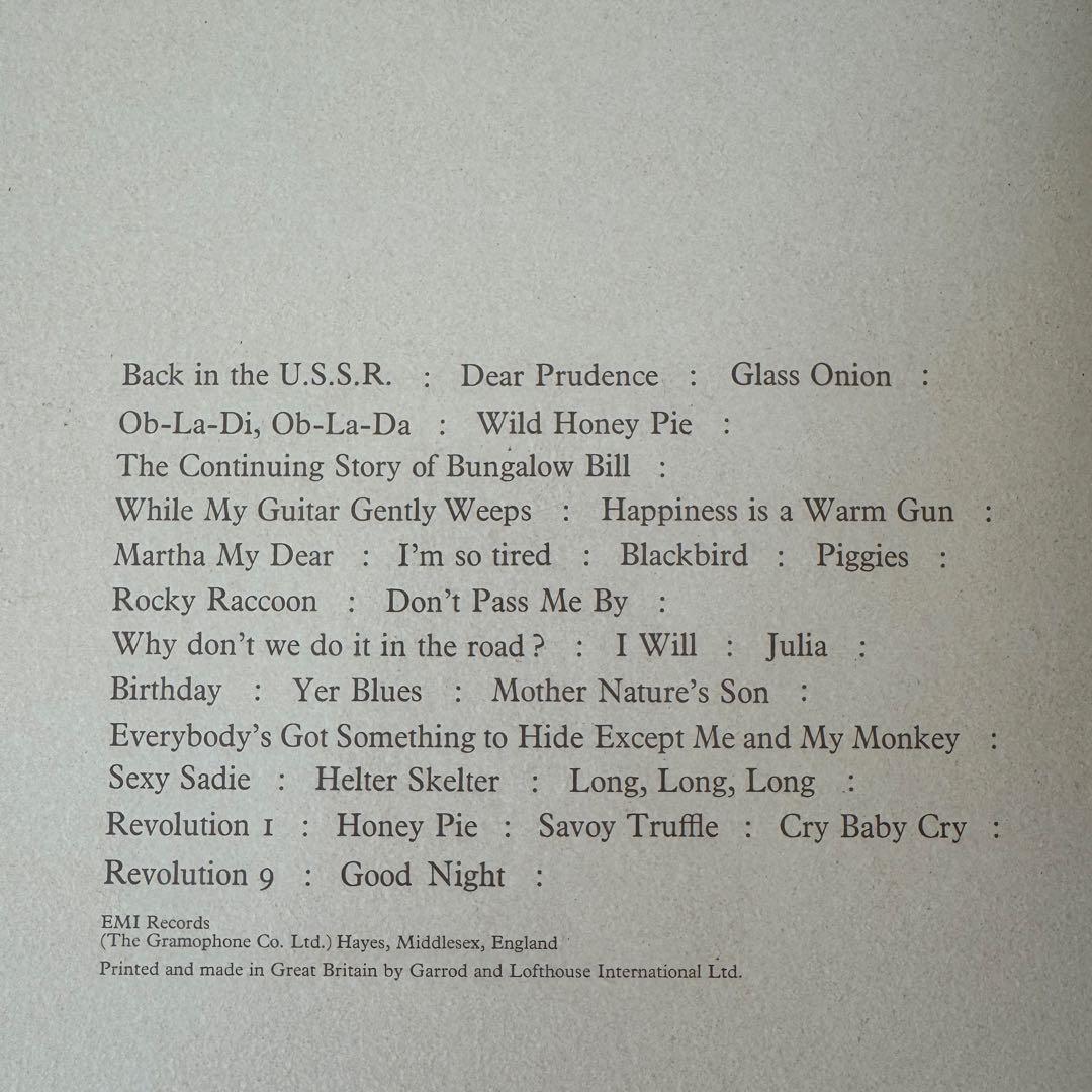 The Beatles - White Album ホワイトアルバム UK盤