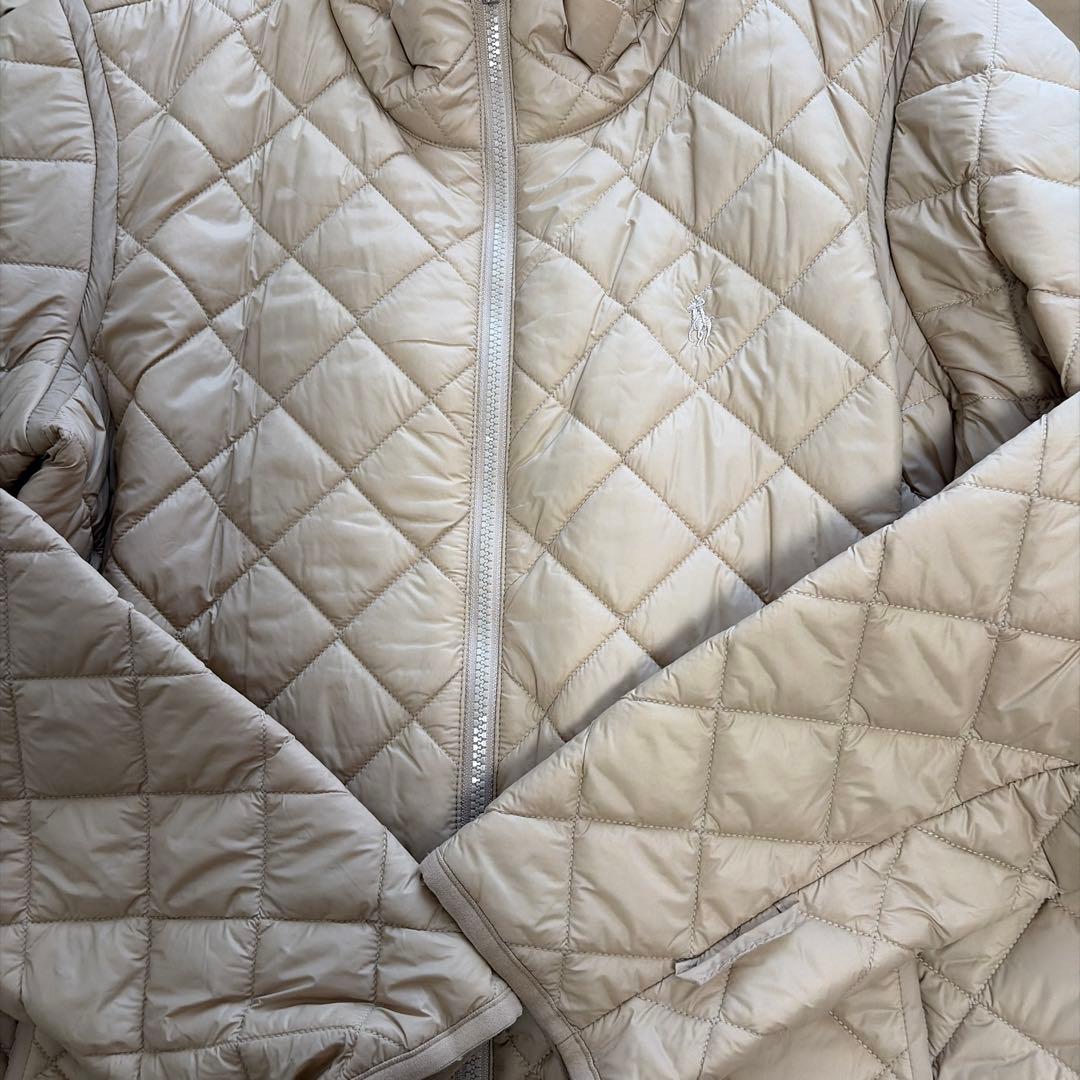 POLO RALPH LAUREN ベージュモッズコートキルティングコート付き