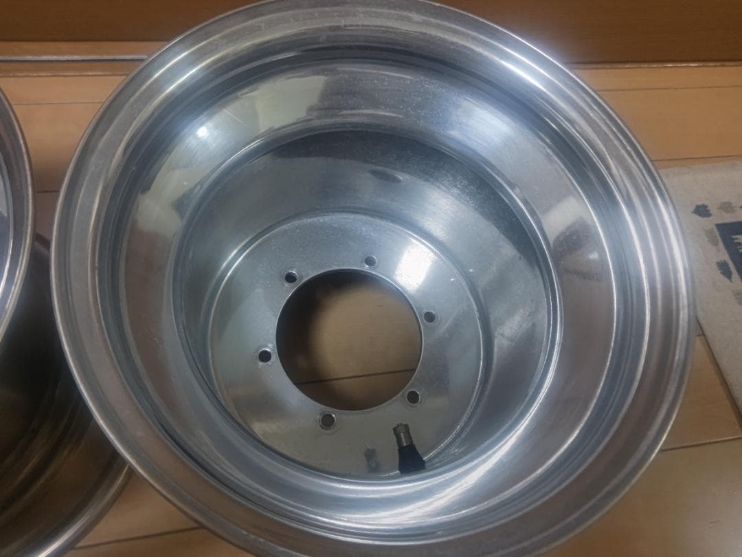 ダグラスホイール希少品10インチ10J6穴！タイヤ有曲がり無初期物