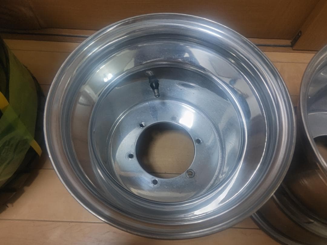 ダグラスホイール希少品10インチ10J6穴！タイヤ有曲がり無初期物